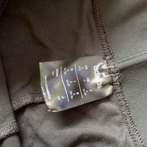 Adidas black stripe leggings - Picture 3 of 3